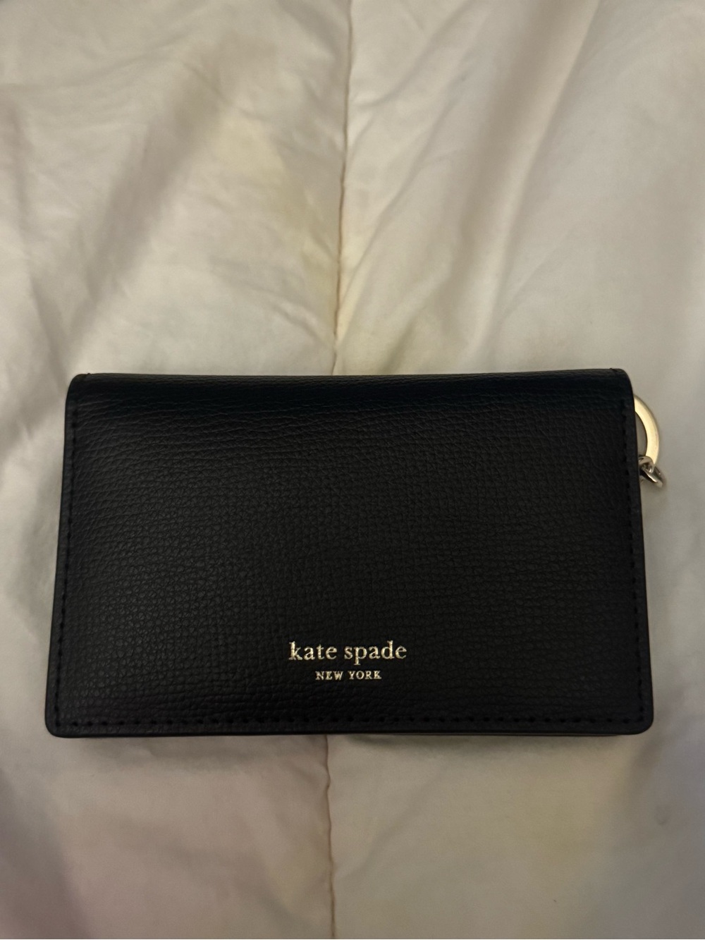 Kate Spade Black Leather Key Chain Wallet